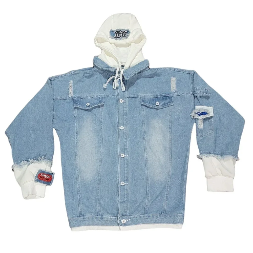 Roffatide Anime My Hero Academia Shoto Todoroki Denim Jacket (Size 2XL) - Picture 1 of 11